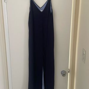 Mango Navy maxi slip dress